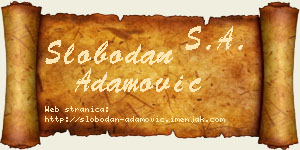 Slobodan Adamović vizit kartica